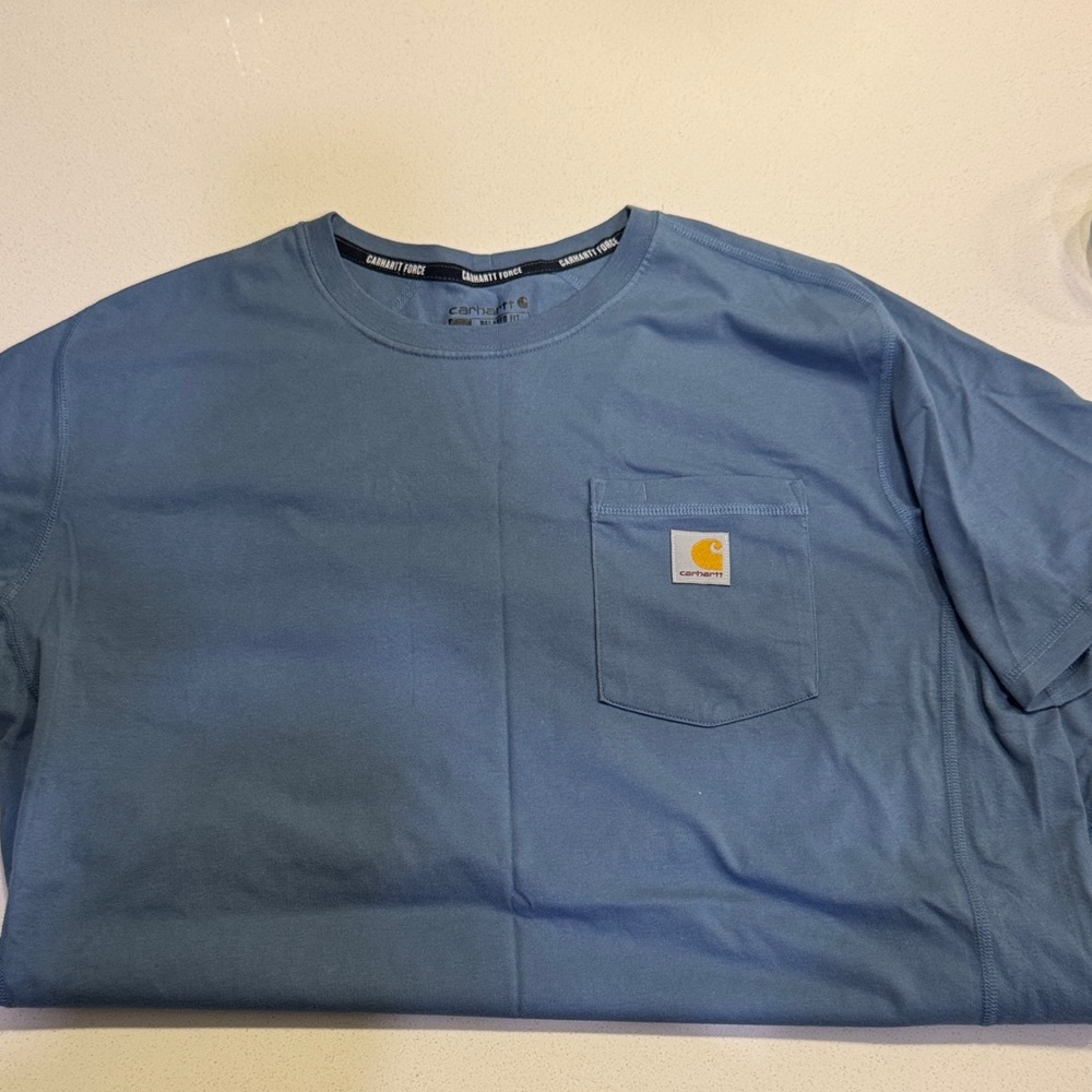 Carhartt Men's Classic Blue Tee with Pocket